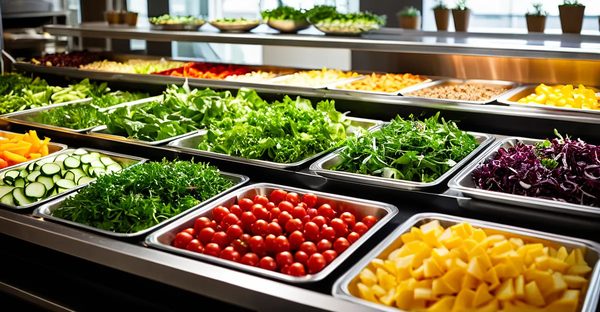 Idées d'agencement pour un bar à salade attrayant et fonctionnel